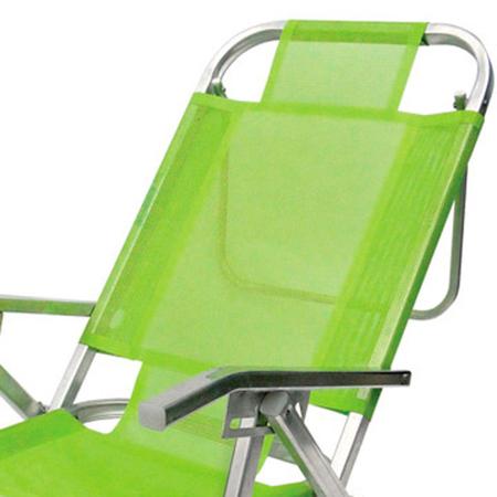 Imagem de Cadeira de praia dobrável em 5 posições verde - Copacabana - Botafogo
