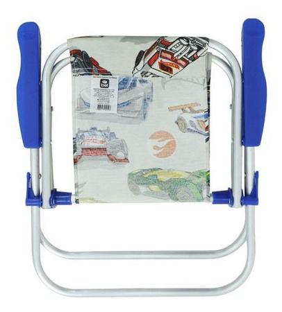 Imagem de Cadeira De Praia Infantil Em Alumínio Branca Hot Wheels