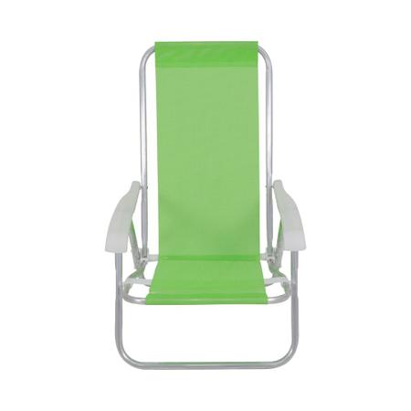 Imagem de Cadeira de Praia Reclinável Lazy em Alumínio Verde Bel