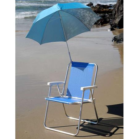 Imagem de Cadeira de Praia Sannet Alta Alumínio Azul