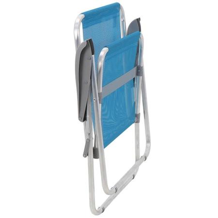 Imagem de Cadeira de Praia Tramontina Creta Master em Alumínio com Assento Azul Cristal 92900201