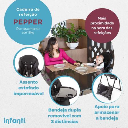 Imagem de Cadeira de Refeição Pepper Black Lush Infanti