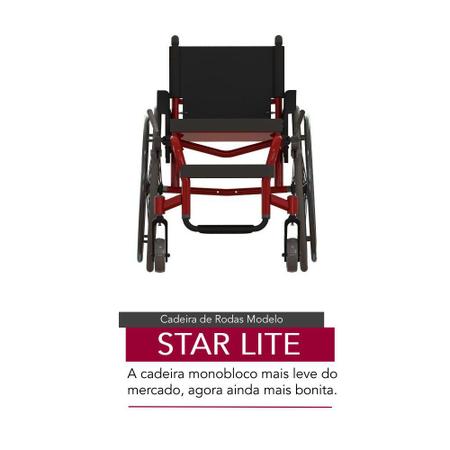 Imagem de Cadeira de Rodas MONOBLOCO 42cm Cobre Brilhante STAR LITE - Ortobras