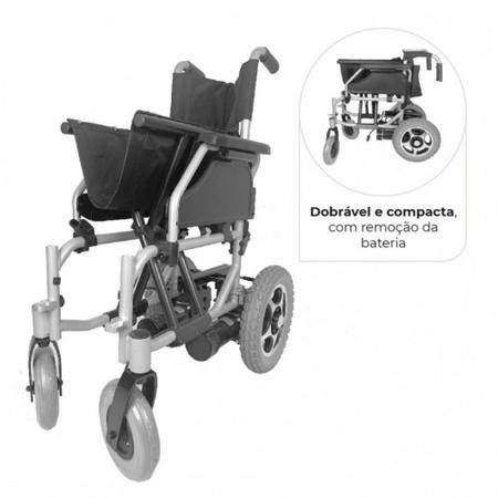 Imagem de Cadeira de Rodas Motorizada em Alumínio Dobrável D900 com Apoio de Cabeça Dellamed