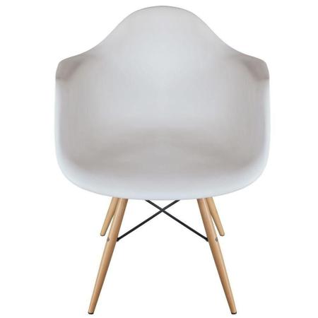 Imagem de Cadeira Decorativa Eiffel Melbourne F03 Branco com Pés de Madeira - Lyam Decor