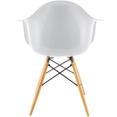 Imagem de Cadeira Decorativa Eiffel Melbourne F03 Branco com Pés de Madeira - Lyam Decor