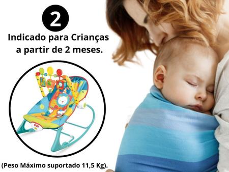 Cadeira Descanso Bebê Vibração E Som Azul Bw093az Importway