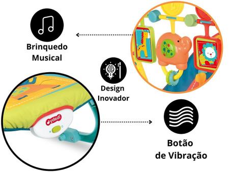 Cadeira Descanso Bebê Vibração E Som Azul Bw093az Importway