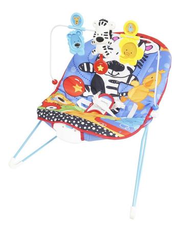 Imagem de Cadeira Descanso Musical Rosa Azul Vibratória E Mòbile até 11,5kg Acolchoada já vem com brinquedos