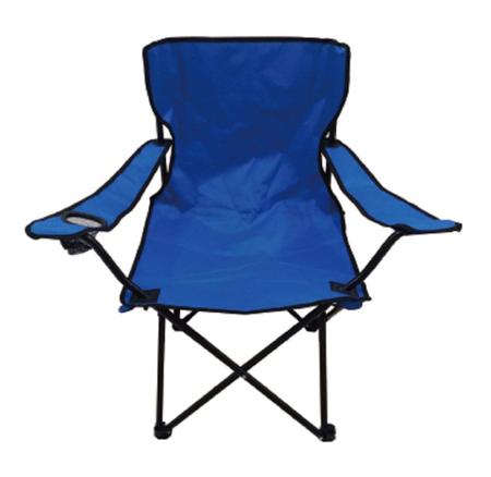 Imagem de Cadeira Dobravel Camping Pesca Praia Azul com Porta Copo