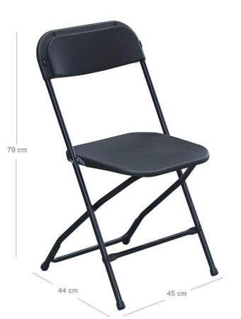 Imagem de Cadeira Dobrável Compacta Preta Duratec