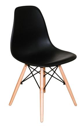 Imagem de Cadeira Eames Com Pés De Madeira, Preta Or design