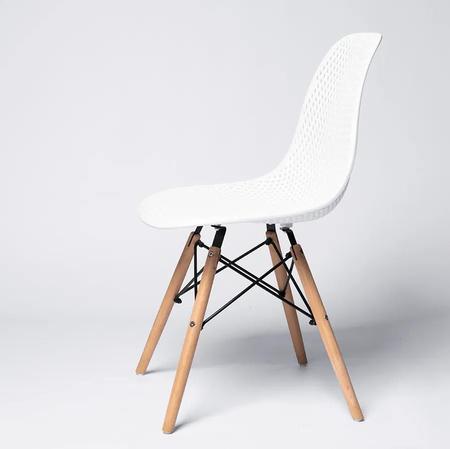 Imagem de Cadeira Eames Design Colméia Eloisa Branco Off White