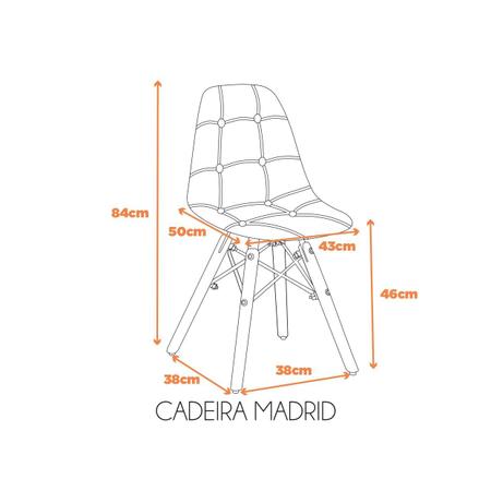 Imagem de Cadeira Eames Estofada em Couro Madrid Fratini