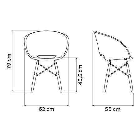 Imagem de Cadeira Elena em Polipropileno Branco com Base 3D Tramontina