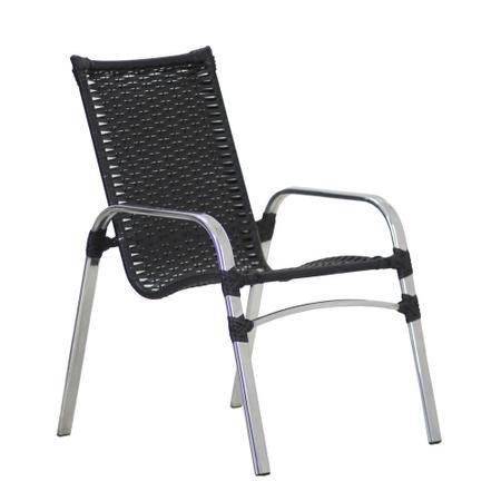 Jogo Cadeira de Área Emily 4 Peças, em Alumínio Polido e Fibra Sintética -  Cappuccino no Shoptime