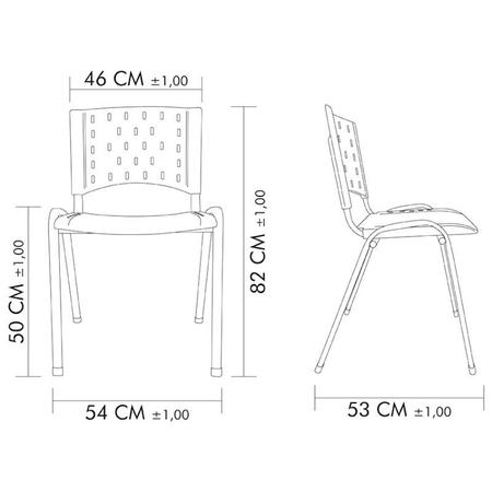 Imagem de Cadeira Empilhável Plástica Branca - ULTRA Móveis
