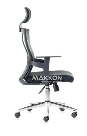 Imagem de Cadeira Escritório Diretor Preta Mk-4008 - Makkon