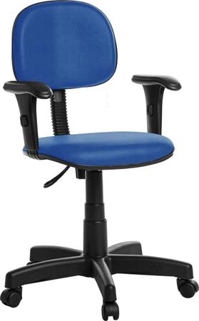 Imagem de Cadeira Escritório Secretaria Com Braço Rce Cor Azul