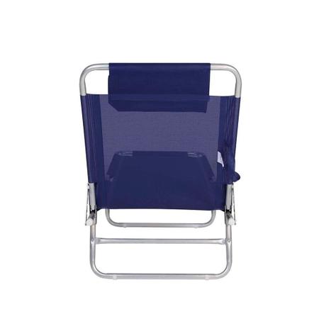 Imagem de Cadeira Espreguiçadeira Alumínio Mor Azul Marinho