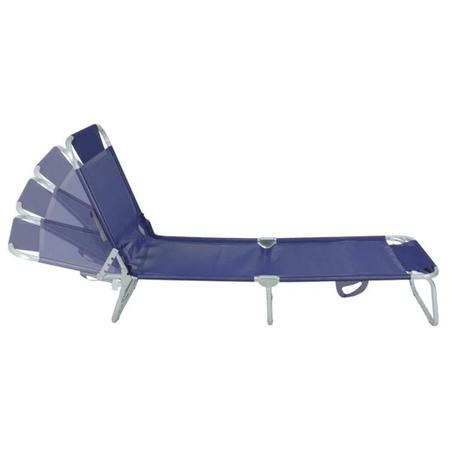 Imagem de Cadeira Espreguiçadeira em Textilene e Alumínio Azul Marinho 414718 Belfix