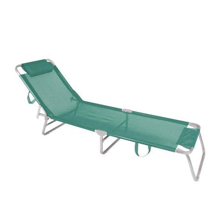 Imagem de Cadeira Espreguiçadeira Mor Reclinável em Alumínio com 4 Posições 2702 - Turquesa