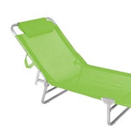 Imagem de Cadeira Espreguiçadeira Praia em Alumínio Verde CAD0713 BOTAFOGO