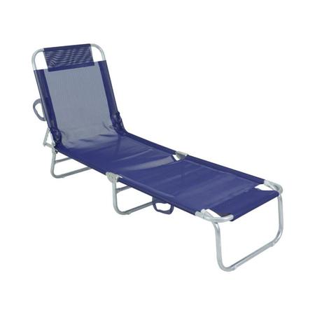 Imagem de Cadeira Espreguiçadeira Textilene em Alumínio Azul BEL