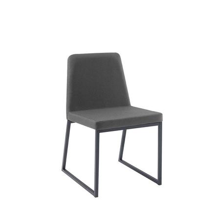 Imagem de Cadeira Estofada Yanka Chumbo 82x48x54 cm Daf Mobiliário