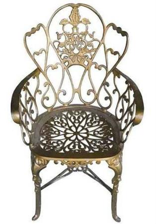 Imagem de Cadeira Floral Em Alumínio Fundido - Cód 1710