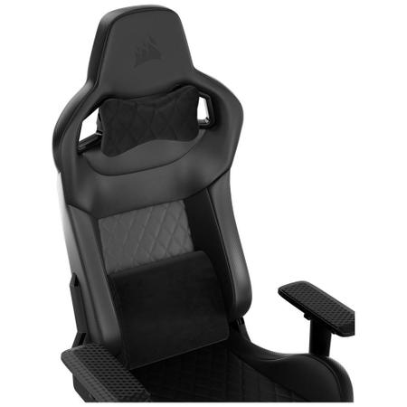 Imagem de Cadeira Gamer Corsair T1 Race, Até 120Kg, Com Almofadas, Reclinável, Apoio de Braços 4D, Preto - CF-9010059-WW