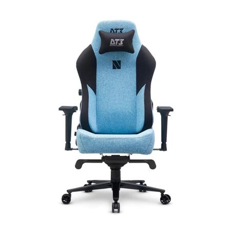 Imagem de Cadeira Gamer DT3 Nero, Até 140kg,  Com Almofada, Reclinável, Descanso de Braço 4D, Preto e Azul  - 13548-1