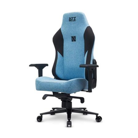 Imagem de Cadeira Gamer DT3 Nero, Até 140kg,  Com Almofada, Reclinável, Descanso de Braço 4D, Preto e Azul  - 13548-1