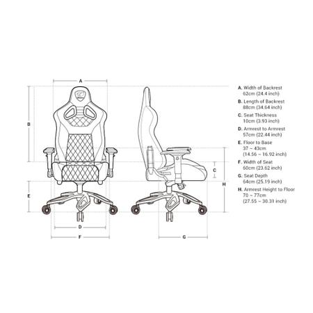 Cadeira de escritório Cougar Armor Titan Pro gamer ergonômica preto e  laranja com estofado de couro