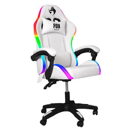 Cadeira Gamer Fox Racer Nordic RGB Encosto Ajustavel Branca Até 120kg -  Móveis de Cozinha - Magazine Luiza