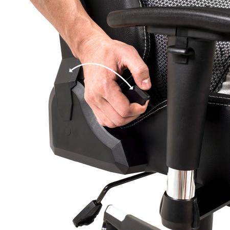 Imagem de Cadeira Gamer Moob Thunder Reclinável 180º Com Acabamento Premium Braços 2D e Almofadas para LombarePescoçoPreto/Vermelho