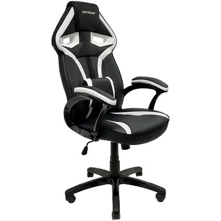 Imagem de Cadeira Gamer MX1 Giratoria Preto e Branco Mymax