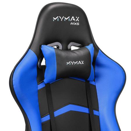 Imagem de Cadeira Gamer MX5 Giratoria Preto e Azul Mymax