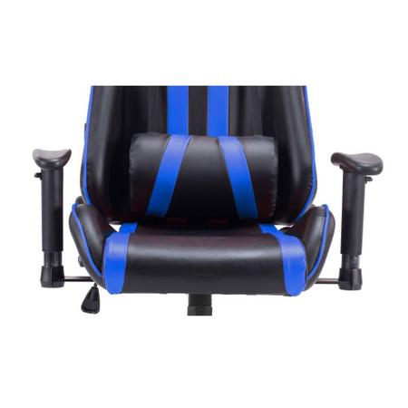 Imagem de Cadeira Gamer Pro Reclinável Base Giratória Gallant Preto/Azul