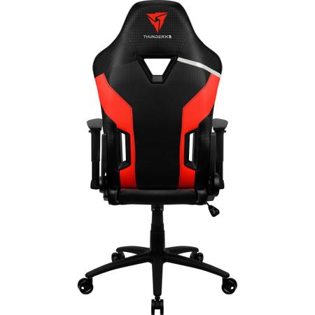 Imagem de Cadeira Gamer ThunderX3 TC3 Ember Cor Vermelha e Preta Com Encosto Reclinável de 135 Suporta Até 120Kg Com Apoio de Braço Bidirecional e Base de Metal Giratória