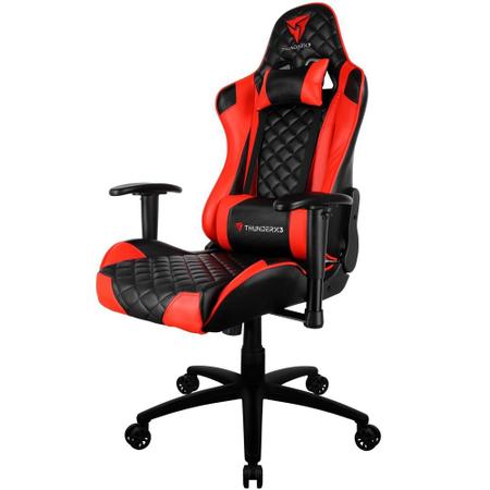 Imagem de Cadeira Gamer ThunderX3 TGC12, Preto e Vermelho, Reclinável, com Almofadas, Cilindro de Gás Classe 4