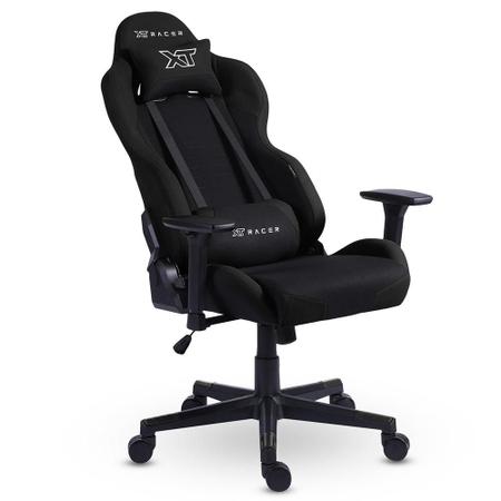 Imagem de Cadeira Gamer XT Racer Defender, Até 120kg, Com Almofadas, Reclinável, Descanso de Braço 3D, Preto - XTR-034