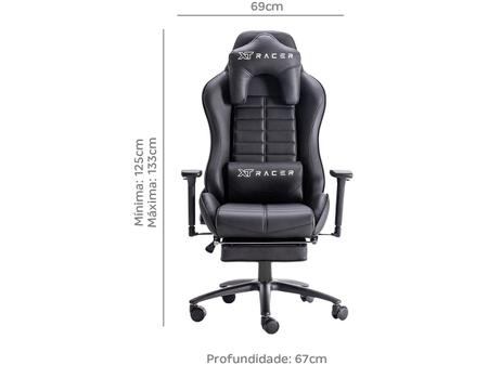 Imagem de Cadeira Gamer XT Racer Reclinável Giratória Preta Platinum W Series