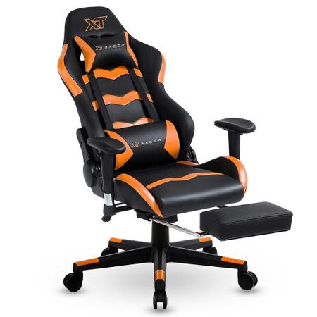 Cadeira Gamer XT Racer Reclinável Preta e Laranja Speed Series XTS120