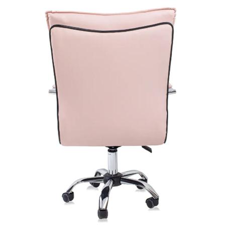 Imagem de Cadeira giratória escritório material sintético desenho italiano Show de Cadeira rosa