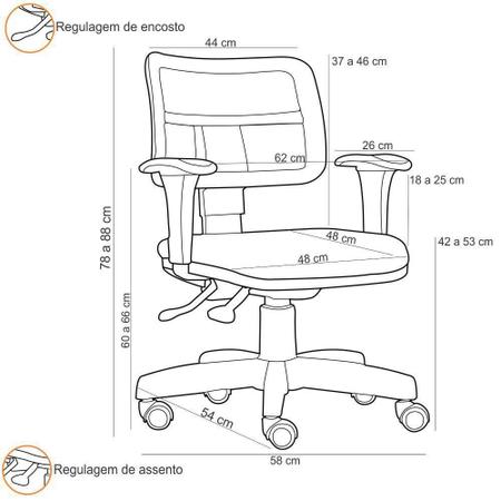 Imagem de Cadeira Giratória Zip Executiva Ergonômica Escritório Tecido Azul - Lyam Decor