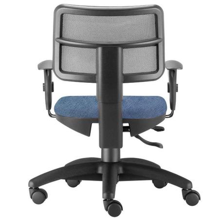 Imagem de Cadeira Giratória Zip Executiva Ergonômica Escritório Tecido Azul - Lyam Decor