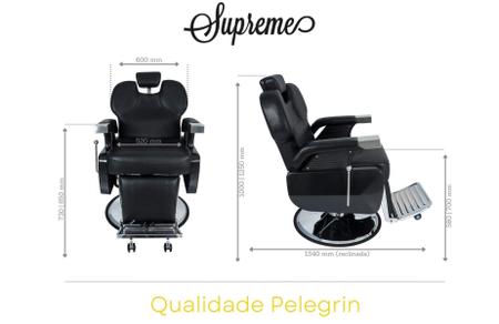 Cadeira Hidráulica Reclinável Barbeiro Salão Pelegrin PEL-0833