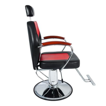 Cadeira de Barbeiro e Cabeleireiro Reclinável com Hidráulico Base no  Shoptime