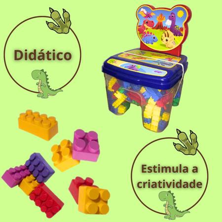 Cadeirinha Infantil Com Blocos de Montar 160 peças Cadeira